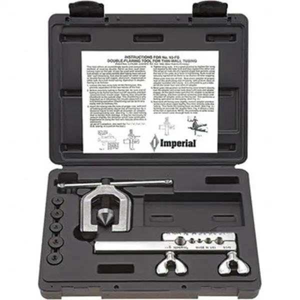 Imperial Tools Flaring Tools & Tube Expanders, Type: Double Flaring Tool Kit, Maximum Pipe Capacity (Inch): 1/2, Maximum Pipe Capacity (mm): 12, Minimum Pipe Capacity: 3/16 (Inch), Minimum Pipe Capacity: 4.750 (mm) 93-FB