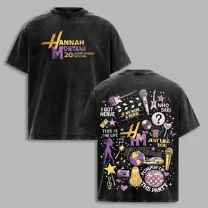 Hannah Montana 20th Anniversary Shirt – Best of Both Worlds Vintage Washed Graphic Tee, Pop Nostalgia Fan T-Shirt, hannahmontana, bestofbothworlds, 2000skids, nostalgiatee, popculturetee