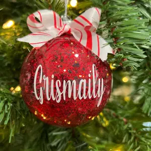 Customizable Christmas Ornaments for Festive Decorations Plastic