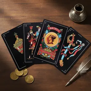 Spanish Playing Cards Cartas Españolas Waterproof Baraja Española Briscas Cards Plastic Black 2 Pack original Golden Fish Playing Cards