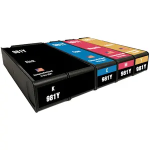 U.S. Remanufactured for HP 981Y Black and 3 Color Ink Cartridge Combo Pack