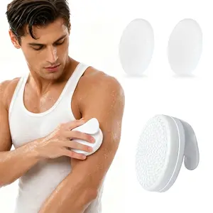 BeGoodSkin Body Scrubber with handle, for Deep Exfoliating& Massage, Shower Scrubber, Scrub Cloth, Bath Essentials, Body Care for Men& Women (White)