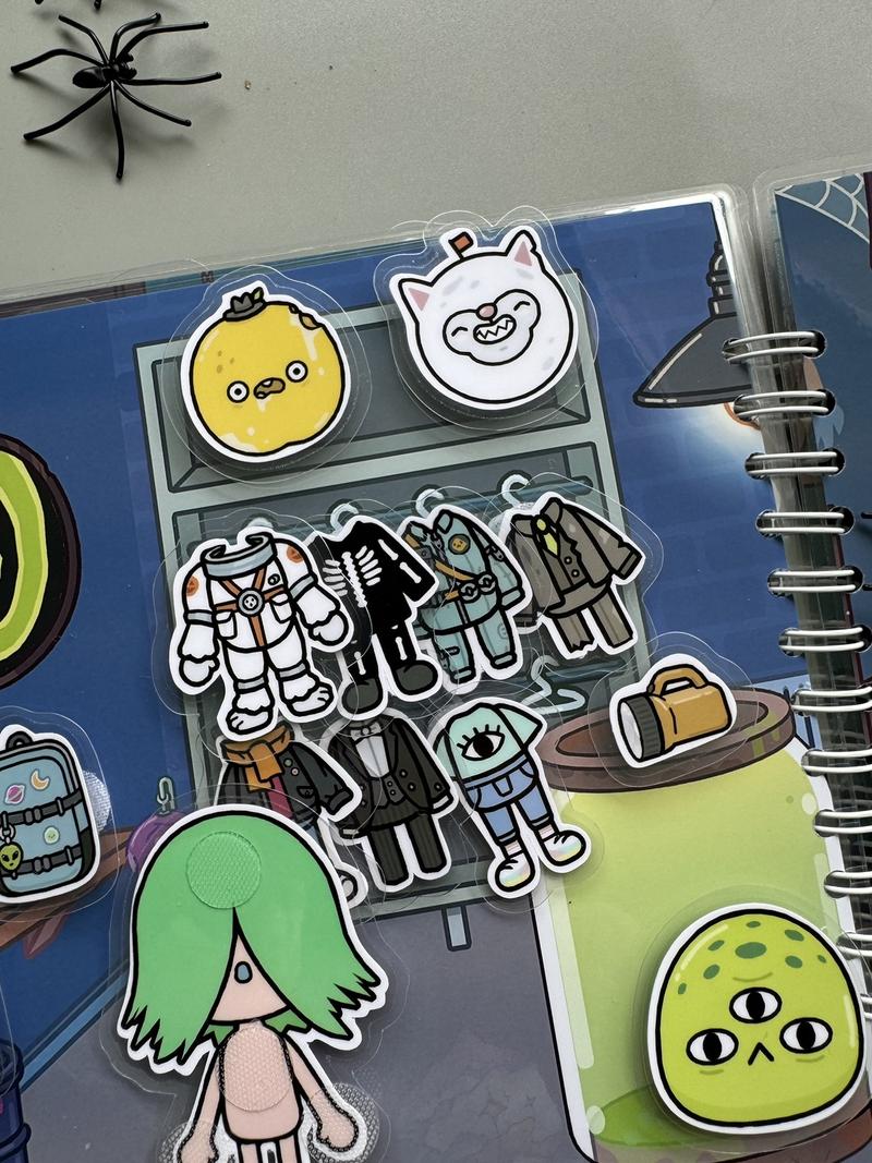 Halloween activity book, busy book, educational paper dress up dolls, toddler paper doll house, lulu printable paper dolls