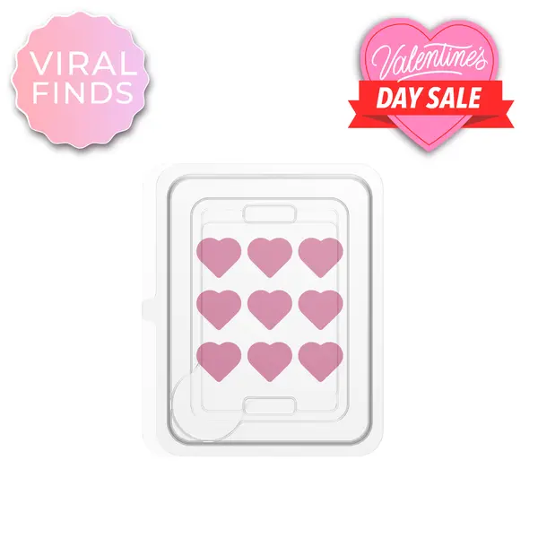 RIKI Acne Patch 9 Heart-Shaped Patches - Acne Treatment for Anytime Use, Deep Penetration, Breathable - Skincare