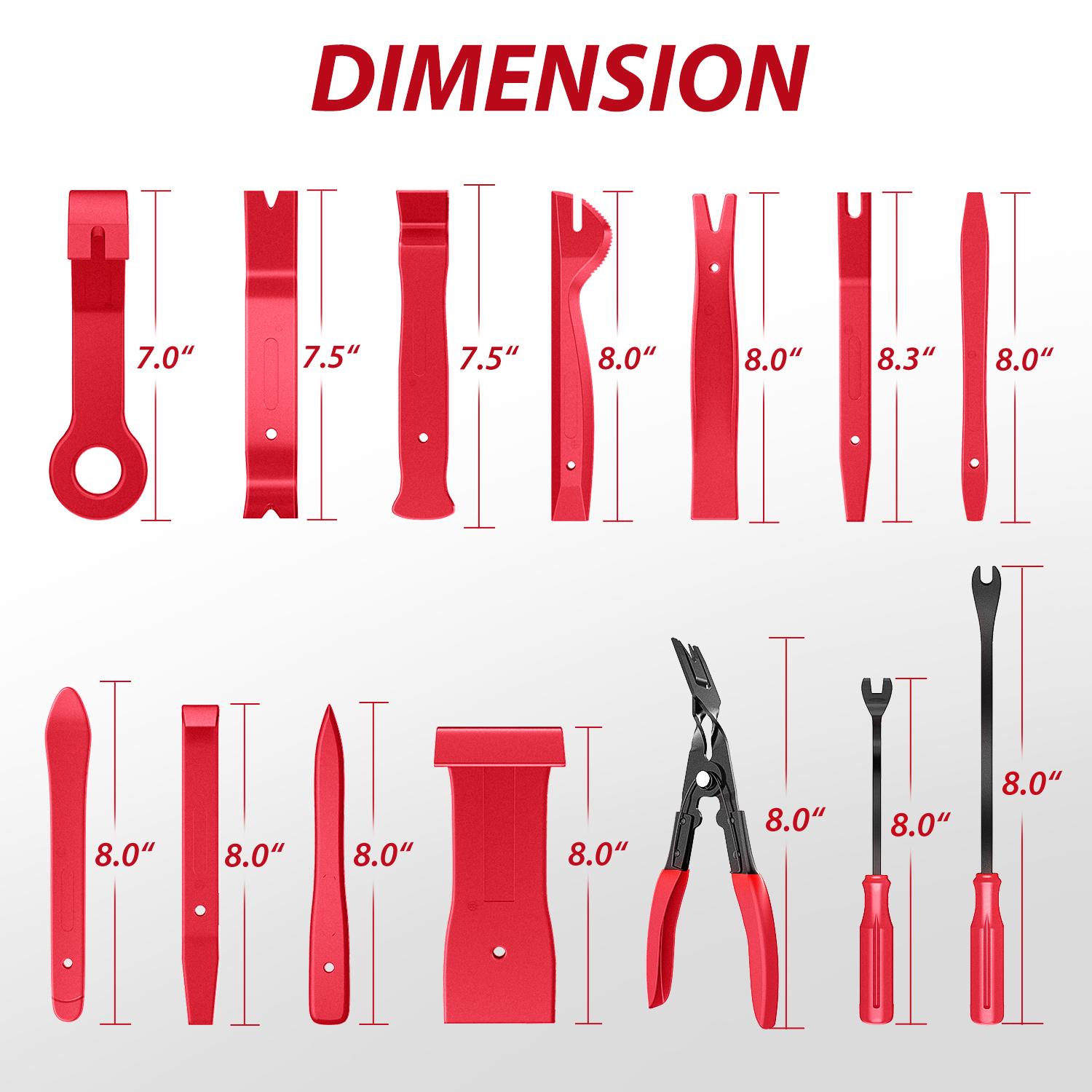 Nilight Trim Removal Tool 88Pcs, Auto Push Pin Bumper Retainer Clip Set Fastener Terminal Remover Tool Adhesive Cable Clips Kit Car Panel Radio Removal Auto Clip Pliers Automotive Toolkit dealsforyoudays