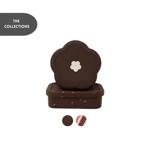 The Dearest Grey Silicone Portable Bento Box Set Collection