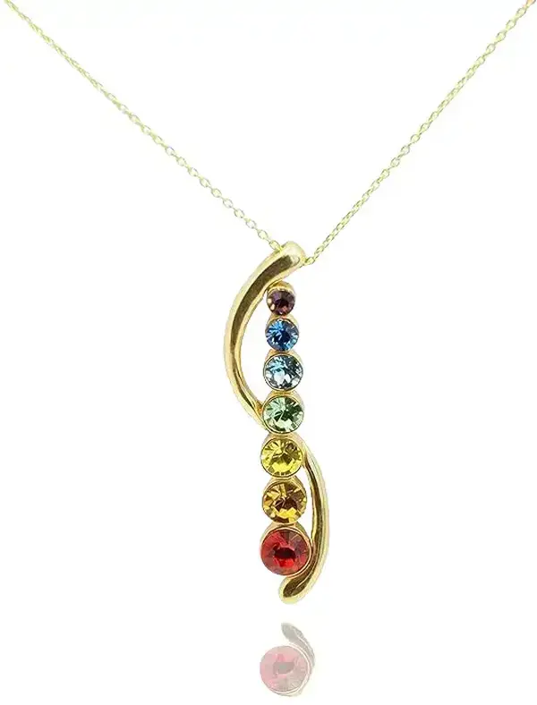 Quan Jewelry 7 Beads Chakra Necklace for Activated Healing, Anxiety, Spiritual Jewelry for Women, Journey Necklace, Anti-Tarnish, Gift Ready Packaging, 100% Handmade