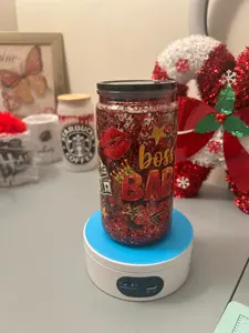 Custom Glitter Snow Globe Tumbler