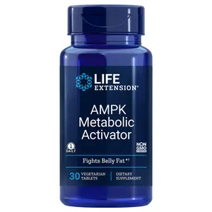 Life Extension AMPK Metabolic Activator - Fight both abdominal & overall fat - 30 Vegetarian Tablets
