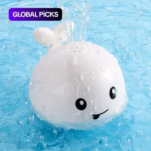 Electric Mini Whale Water Toy with Colorful Lights, Requires 3 AAA Batteries (Not Included), Unisex Bathing Shower Water Fun for Kids #GLOBAL PICKS
