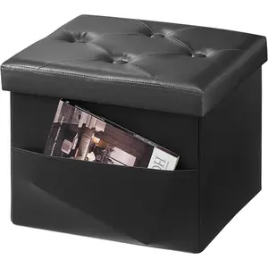 Foldable Foam Storage Ottoman Folding Foot Rest Stool, Leather Footstool Bench, Short Ottoman Stool, Storage Foot Rest Store,