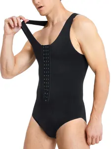 Mens Sleeveless Full Body Shaper Underwear Slimming Compression Bodysuit Shapewear Tummy Control Fajas Para Hombres, Workout Shapewear, Waist Trainer Shaper, Shapewear Body Sculpting