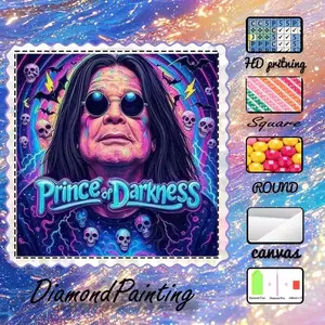 DIY 5D Flocking Cloth Diamond Painting Kit, AB Drill, Fairy Dust Drill, Crystal Drill, Skull, Lightning, Darkness Diamond Embroidery, Special Craft Diamond Art Kit, Wall Decor, Gift for Family, Loved Ones, Friends