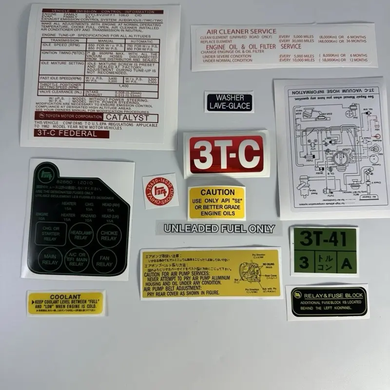 Corolla Decal Set 1982 Fit Sedan 4 Door Wagon Coupe Hardtop Liftback 13 Stickers Classic Model Upgrade