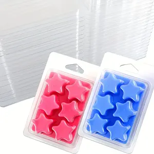 150-piece Star-shaped Wax Melting Containers, 3.15x 2.16inch , Quick-release Sealing Lid, Leak-proof, Smooth Surface for Custom Labels, Easy-to-hang Design, No Power Required