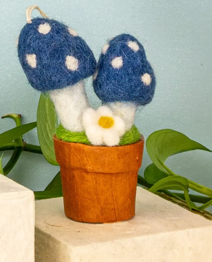 Mushroom Felt Ornaments - 5 Styles