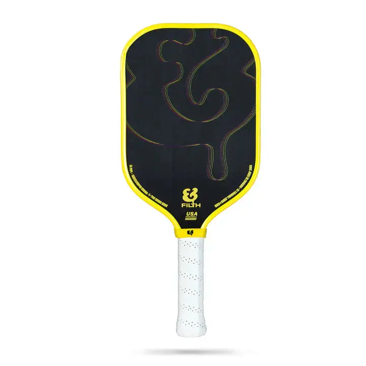 Bread & Butter Filth 16mm Yellow Pickleball Paddle Superior Control & Precision | Kinetic Racquet Sports