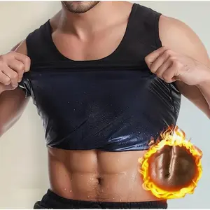 Men's Sweat Vest Workout Waist Trainer Sauna Suit Shirt for Men Heat Trapping Compression Gym Tank Top Fitness Outfit