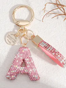 New Fashion Sparkling Soft Clay Keychain, Cute Diamond Pendant, Women's Bag Accessory, Car Key Chain Decoration Gift, Rhinestone Keychain