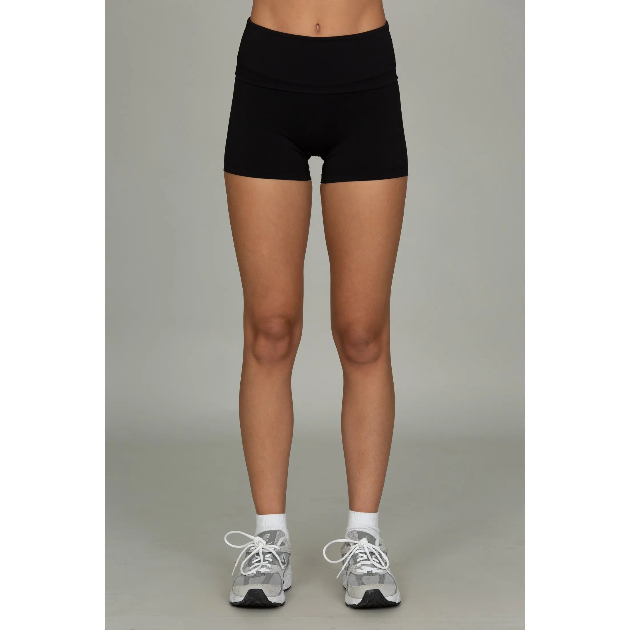 Black Essential Foldover Short