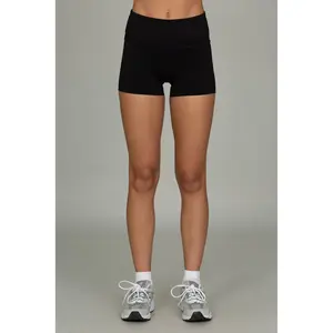 Black Essential Foldover Short