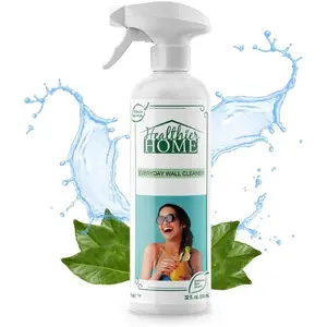 Painted Wall Cleaner : Healthier  5-Minute CleanWalls 4-in-1 Multipurpose, Ceiling and Baseboard Cleaning - Dirt, Dust, Odor and Stain Remover - 32 Oz (Summer Sun Scent)
