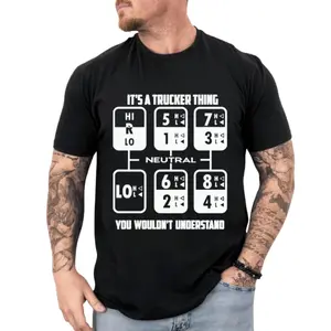 Funny Trucker Shift Pattern Hoodie Tshirt Tee, 18 Speed Gear Shift Diagram Shirt, Semi Truck CDL Driver Mechanic Humor Design, Trucker Life Apparel, Gift For Trucker