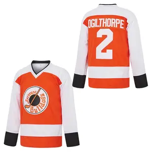 #2 Ogie Ogilthorpe Syracuse Bulldogs Slap Shot Men's Movie Ice Hockey Jersey Stitched