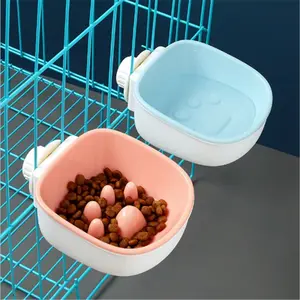 Pet Bowl Dog Hanging Anti choking Bowl Cat Feeding Water Hanging Bowl Small and Medium sized Dog Creative Plastic Dog Basin
