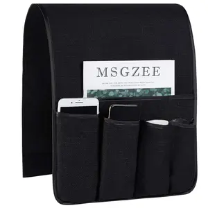 Sofa Armrest Organizer Non-Slip Arm Chair Hanging Caddy Remote Control Holder for Magazine, Phone, Books, Glasses