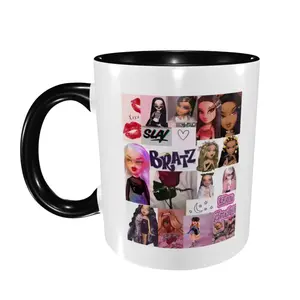 Bratz Dolls Aesthetic Mug Funny Ceramic Coffee Cups Tea Mugs Milk Cup Drinkware Gift for Woman Man