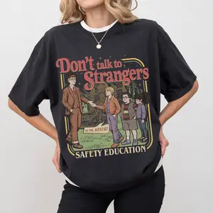 UOSO Don't Talk To Strangers Shirt, Stranger Things Sweatshirt, Funny St5 Movie T-Shirt, Mr. Whatsit Stranger Tee, Safety Education