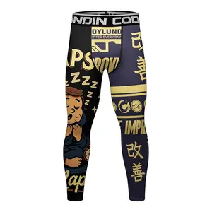 Cody Lundin Combat Sports Rashguard Sportsuits Men Brazilian Jiu-Jitsu MMA T-shirt Pant 4/Pcs Sets MMA Shorts Compression Wear
