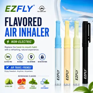 EzFly: Travel Essentials TSA-Accepted Oral Fixation Craving Relief aid Replace Habit of feel & puff While Flying Smokeless Aroma Inhaler 4 Flavor Pack