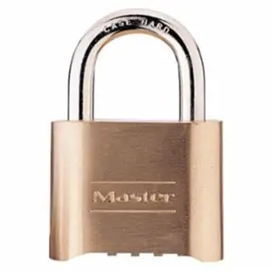 Master Lock  0.31 in. 4 Dial Set-Your-Own-Combination Comm Brass Padlocks - Pack of 4