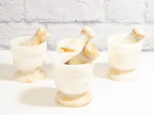 White Onyx Mortar and Pestle- Small