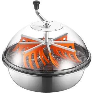 VEVOR Bud Leaf Bowl Trimmer, 24 in Manual Bud Trimmer, with Sharp Stainless Steel Blades, Visual Cutting, Wet & Dry Hydroponic Cutting Machine, Twisted Spin Cut for Plants Leaves Buds Flowers