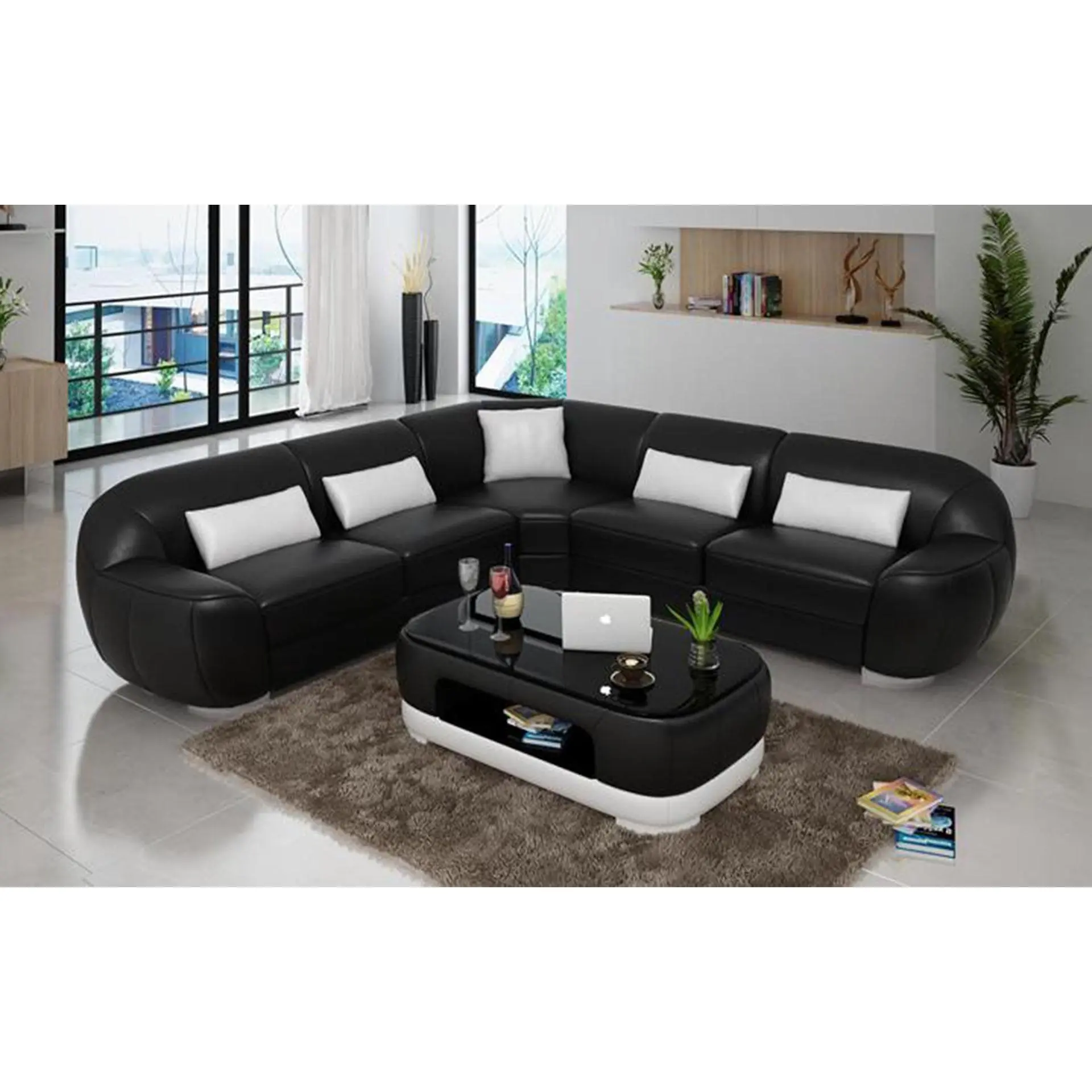 Semira Modern Leather Sectional