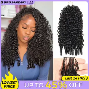 OQ HAIR Crochet Human Hair Burmese Curly Braiding Hair Bundles 50g Knotless Pre-Separated Invisible Crochet Hair Extensions #DealsForYouDays