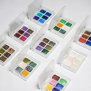6-Color Iridescent Watercolor Paint Set, Art Materials for Artists and Painting Enthusiasts, Perfect for Professional Artistic Purposes