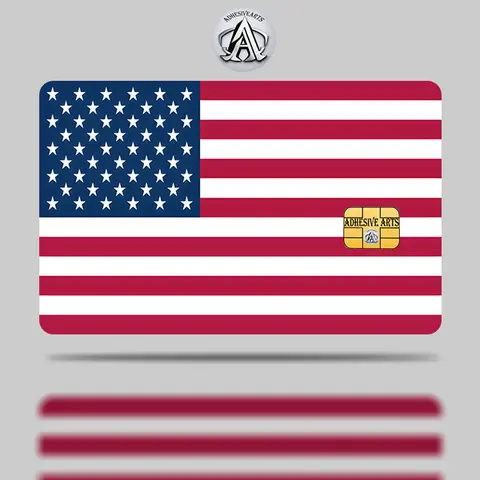 American Flag Debit Card Skin/Sticker - High Quality Vinyl for Customization and Personalization credit
