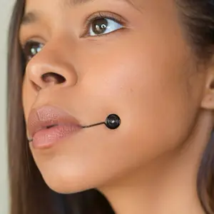 ERUKA Handmade Spiral Side Lip Cuff Set - 2 Piece Faux Piercing Lip Jewelry for Gothic & Alternative Fashion Body Jewelry Enthusiasts