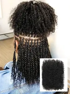 Brazilian Afro Kinky Bulk Human Hair Remy Hair Bundle, Soft Natural Bulk Braiding Hair, Ideal for Braids and Styling