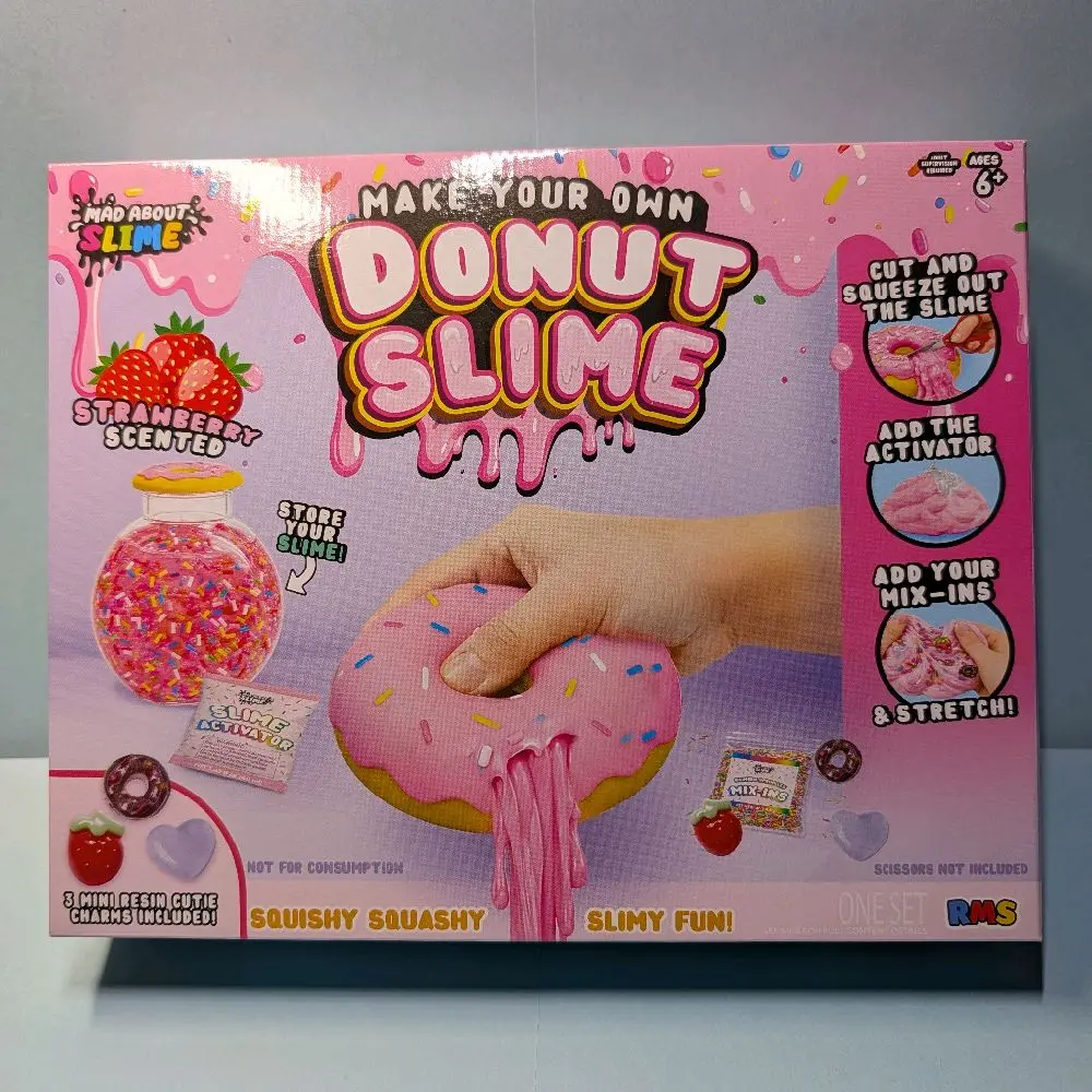 DIY Fidget and Stress Relief kit. ( DONUT ) For ages 6+ ( Strawberry Scented )