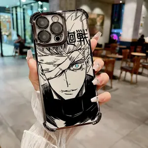 Anime Jujutsus Kaisens Gojo Phone Case Suitable for iPhone 17 16e 16 15 14 13 12 11 Mini Pro Max Air X XR XSMAX 8 7 Plus Anti Fall Protective Transparent Soft Back Cover Accessories