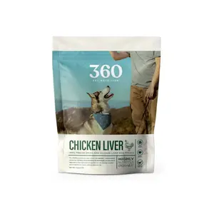 360 Pet Nutrition Chicken Liver Freeze-Dried Raw Dog Food, 4-oz