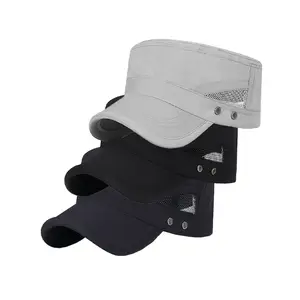 Polyester mesh trucker cap — adjustable size, structured crown, breathable, unisex sun hat suitable for casual outdoor activities; baseball cap for travel.