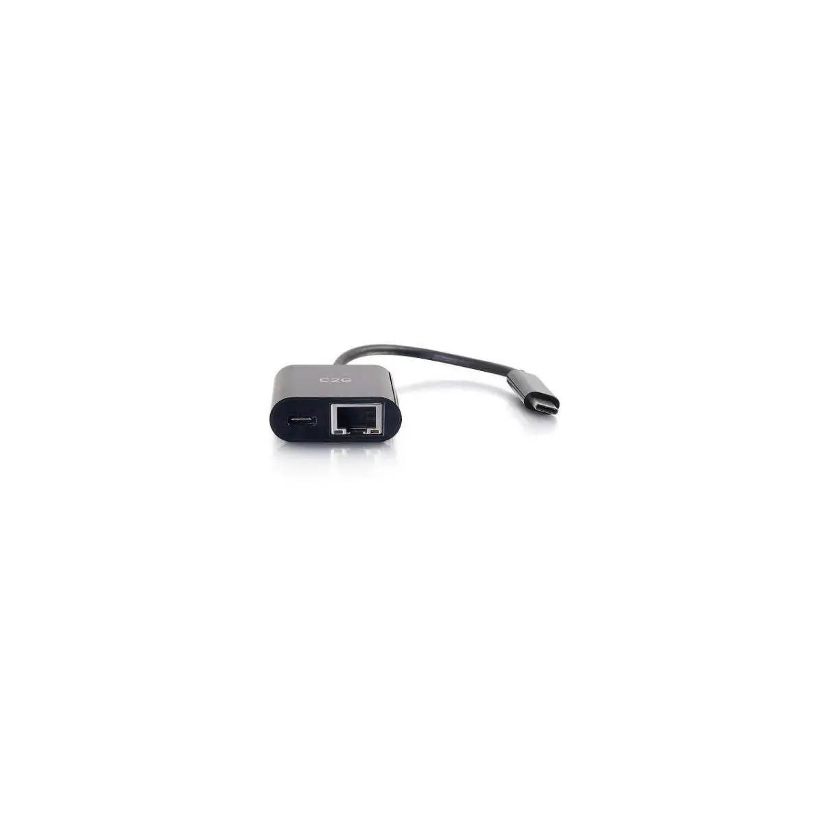 212 MAIN USB C Ethernet Adapter with Power - Black, Type C Wired Plug, Reversible, Thunderbolt 3 Compatible Computer Accessory