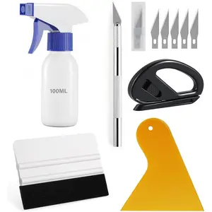 Window Film Kit, 5 count  Glass Protective Window Tinting  Film Tools, Including Vinyl Scraper, Felt Scraper,  with , Film ,  Bottle
