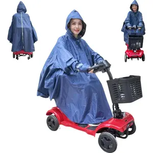 Mobility scooter rain cover mobility scooter rain poncho with sleeves wheelchair rain ponchos adults electric scooter poncho scooter accessoriesscooter covers waterproof rain ponchoextra large